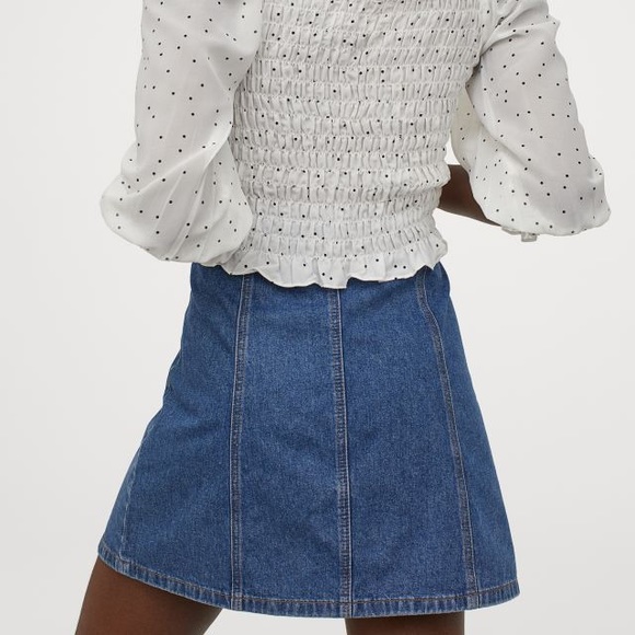 DENIM A-LINE SKIRT - Picture 4 of 8